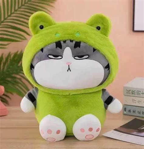 Peluche Felpa Gato Emperador Disfraz Rana Kawaii Cm Cuotas Sin Inter S