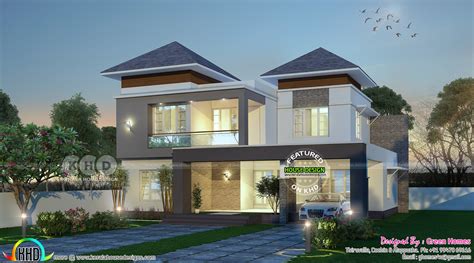 Square Feet Modern Bedroom Home Plan Kerala Home Design And