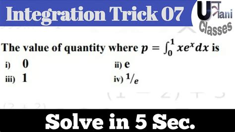 Integration Shortcut Trick 7 Trick To Solve Definite Integral By Parts