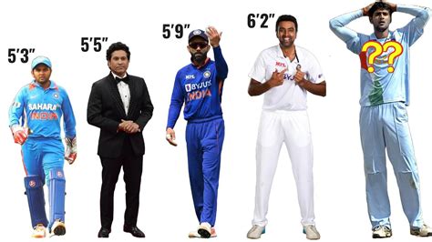 All INDIAN CRICKETERS HEIGHTS Indian Cricketers Height Comparison