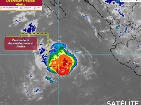 Aletta se degrada a depresión tropical así afecta a México