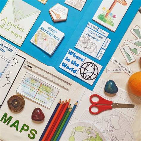 Lets Explore Maps Project Lapbook Etsy