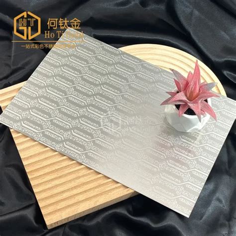 Titanium Silver Brushed Etched Stainless Steel Sheet Hotigold