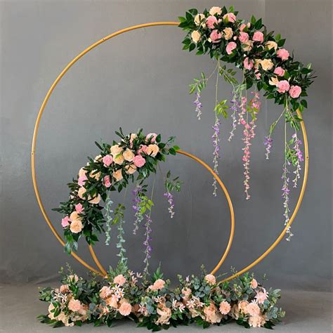 2021 Wedding Decor Props Metal Circle Frame Backdrop Decor Wedding Arch