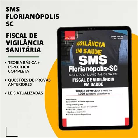 Apostila Sms Florianópolis Sc 2024 Fiscal De Vigilância Em Saúde