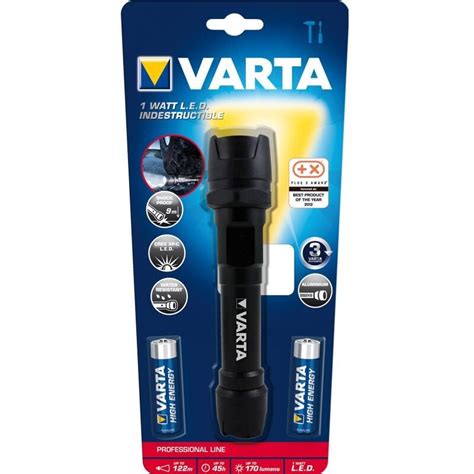 Lampe Torche W Led Indestructible Light Aa Varta