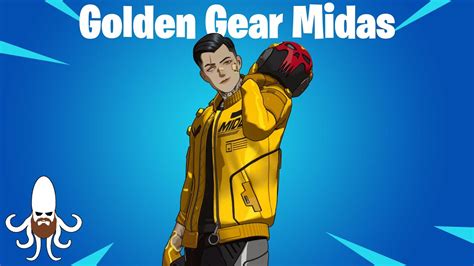 Golden Gear Midas Anime Legends Skin Showcase Gameplay Fortnite