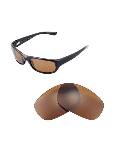 Walleva Brown Polarized Replacement Lenses For Maui Jim Stingray Sunglasses