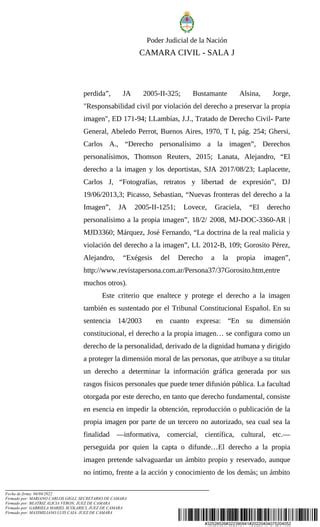 Fallo Derecho A Imagen Pdf