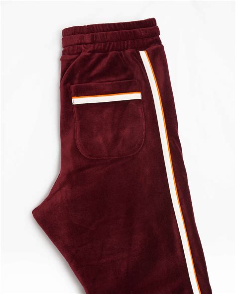 Casablanca Racing Velour Men S Track Pants Burgundy Mf Jtr