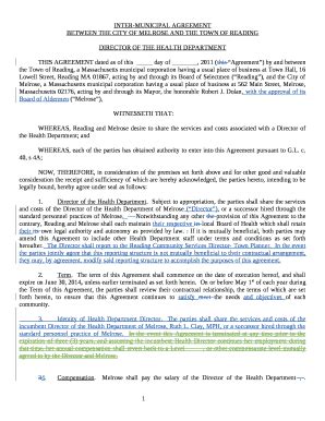 INTER MUNICIPAL AGREEMENT Doc Template PdfFiller