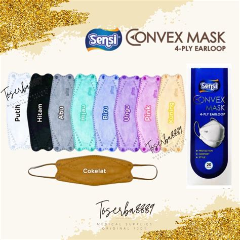 Jual Masker Sensi Convex Mask Ply Masker Earloop Ply Masker