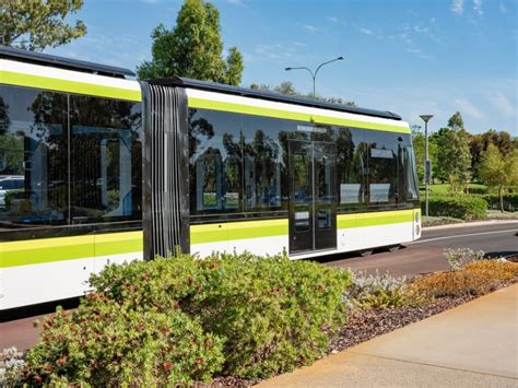 Perth community gets chance to ride trackless tram - Rail Express