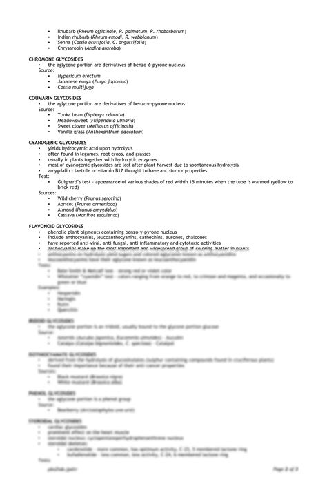 Solution Pharmacognosy Exercise Glycosides And Neutral Principles