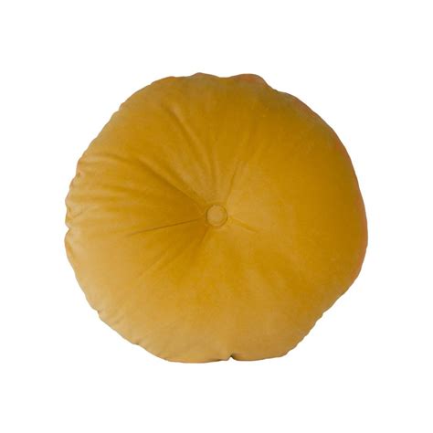 Coussin Rond Velours Jaune Nago Suisses