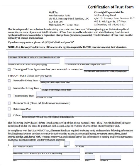 Free 10 Sample Living Trust Form Templates In Pdf Word