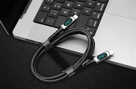 ERKAPO 240W Fast Charging Data Transfer Cable With Dual LED Display