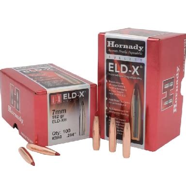 Hornady 284 7mm Cal 162 Grain ELD X Bullets 100 Pack Herron Security