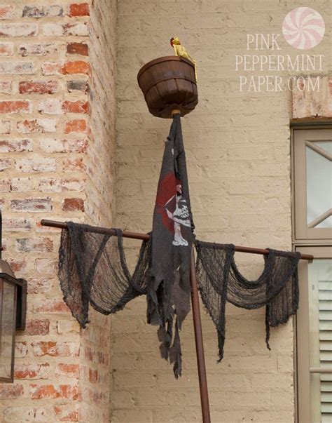 Diy Ship Mast Pirate Halloween Party Pirate Party Pirate Theme Party