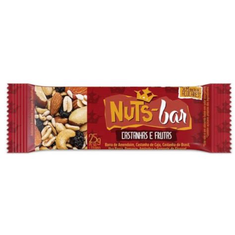 Barra De Castanhas E Frutas Nuts Bar Zero 25g Barra De Castanhas E