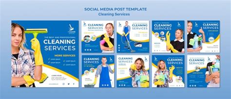 Premium PSD Cleaning Service Concept Social Media Post Template