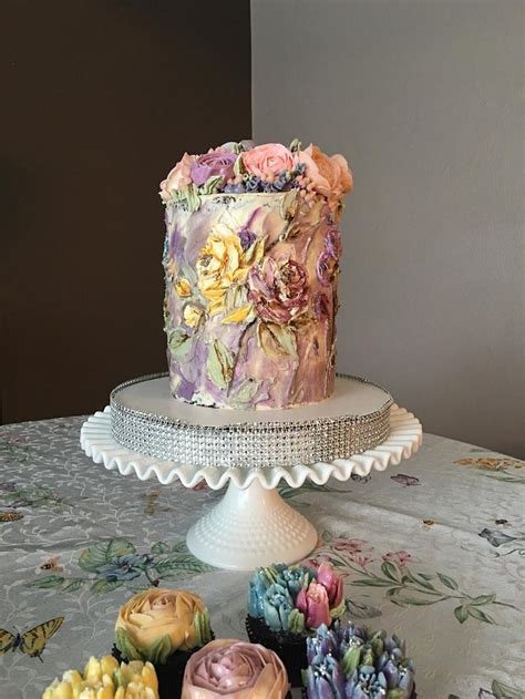 Buttercream Palette Knife Painting Decorated Cake By Cakesdecor