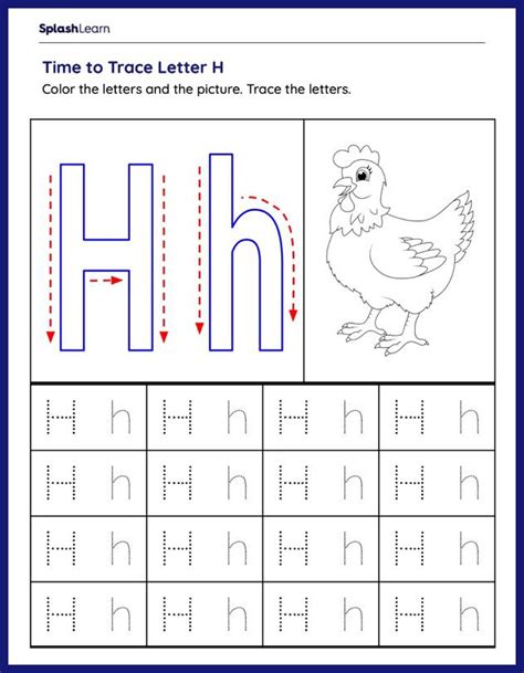 Letter H Traceable Worksheets