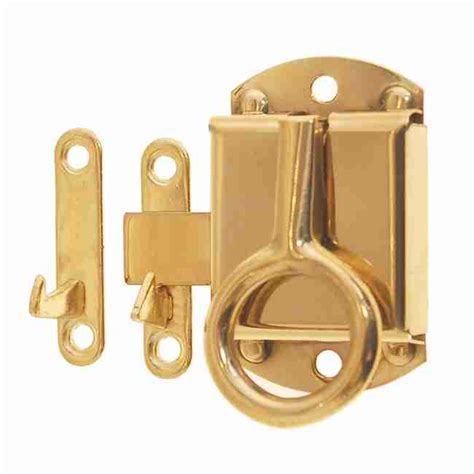 NAPANEE STYLE BRASS RING PULL LATCH RIGHT HAND BM 1603PB