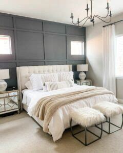 Board And Batten Bedroom Accent With Dark Paint Soul Lane