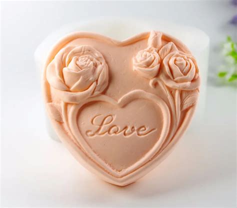 Love Rose Mould Craft Art Silicone 3d Soap Mold Craft Molds Diy