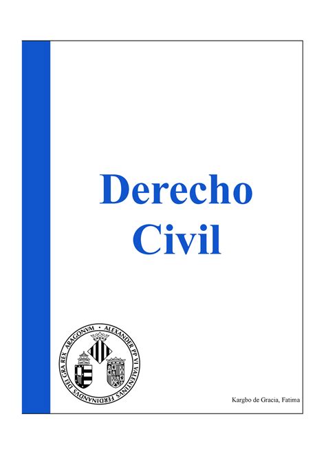 Apuntes Civil Ii Derecho Civil Kargbo De Gracia Fatima Derecho Civil