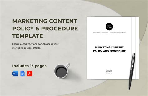 Marketing Content Policy & Procedure Template in Word, PDF, Google Docs ...