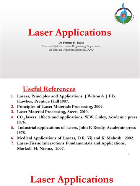 Laser Applications | PDF