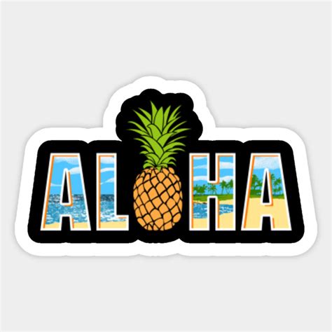 Pineapple Fruit Aloha Beaches Tropical Hawaii Luau Design Pineapple