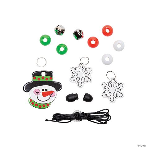 Snowman Charm Beaded Necklace Craft Kit Makes 12 Discontinued
