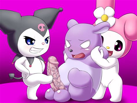 Rule 34 1boy 1girls Ambiguous Gender Baku Please My Melody Baku Sanrio Big Penis Blush