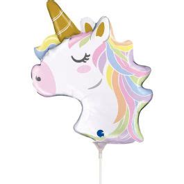 14 MINISHAPE UNICORNO HEAD Vendita Ingrosso Palloncini