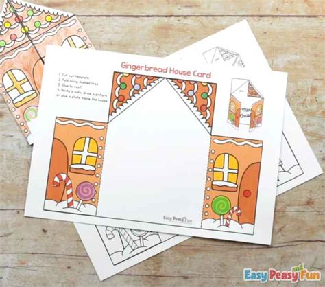 Printable Gingerbread House Card - Easy Peasy and Fun