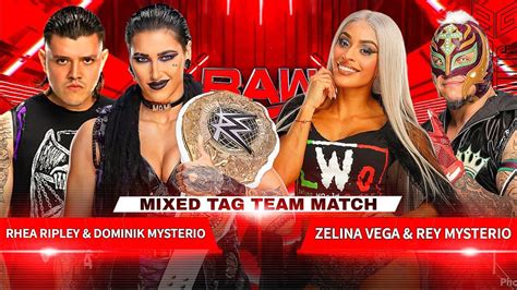 Wwe K Rhea Ripley Dominik Mysterio Vs Zelina Vega Rey Mysterio