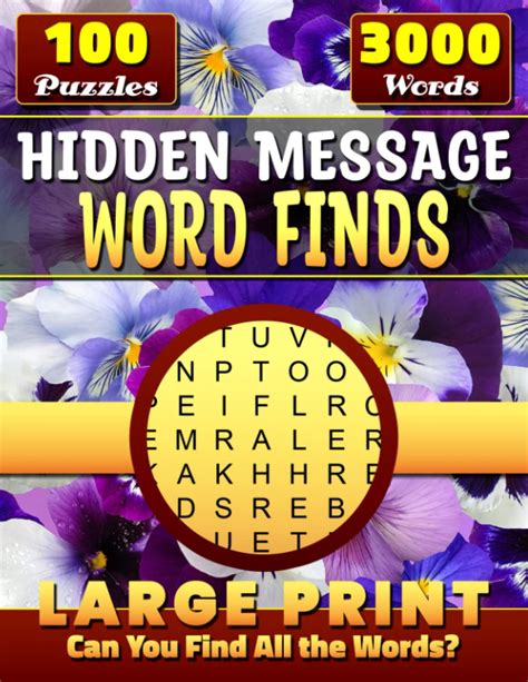 Hidden Message Word Finds Large Print Secret Message Word Search For