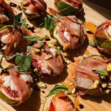 Goat Cheese Prosciutto Wrapped Figs With Honey And Pistachios Brocc Your Body