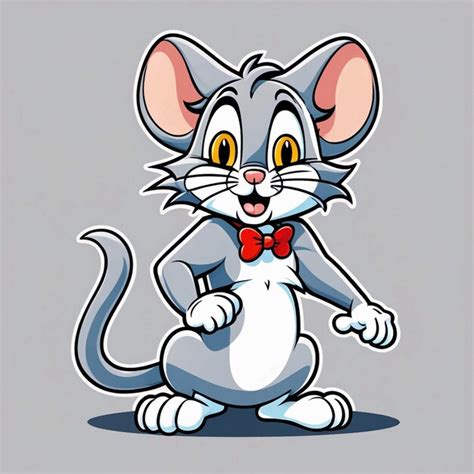 Lindo Tom y Jerry ilustración vectorial de dibujos animados Foto Premium