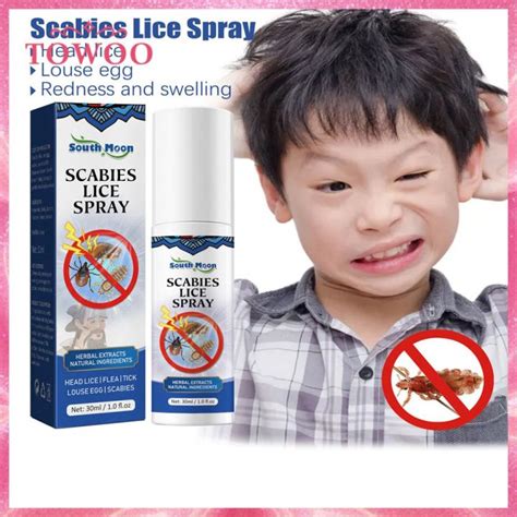 South Moon Scabies Spray Herbal Antibacterial Pubic Lice Eggs Remover