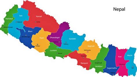 Nepal Map Of Regions And Provinces Orangesmile