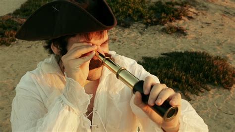 Sailor Looking Thru Spyglass Hd Pirate Sailor With White Shirt