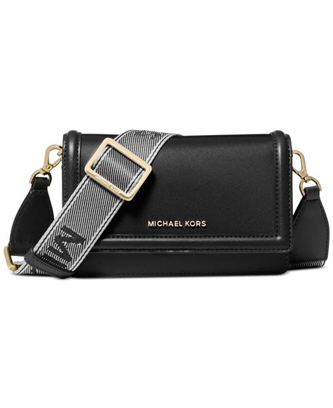 Michael Kors Michael Logo Mini Nylon Crossbody With Webbing Strap In