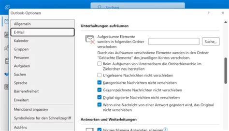 Outlook Postfach aufräumen Ordner und Anhänge löschen