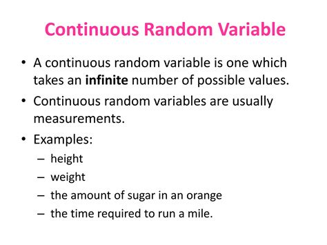 Discrete And Continuous Random Variables Ppt