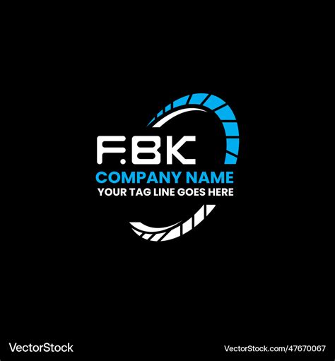 Fbk Letter Logo Creative Design With Graphic Vector Image