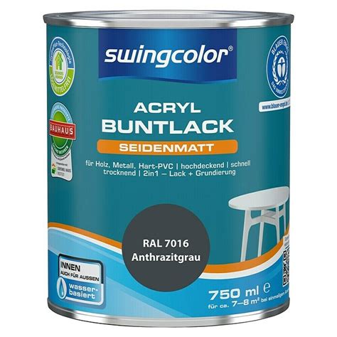 Swingcolor Buntlack Acryl Anthrazitgrau Seidenmatt Ml Bauhaus